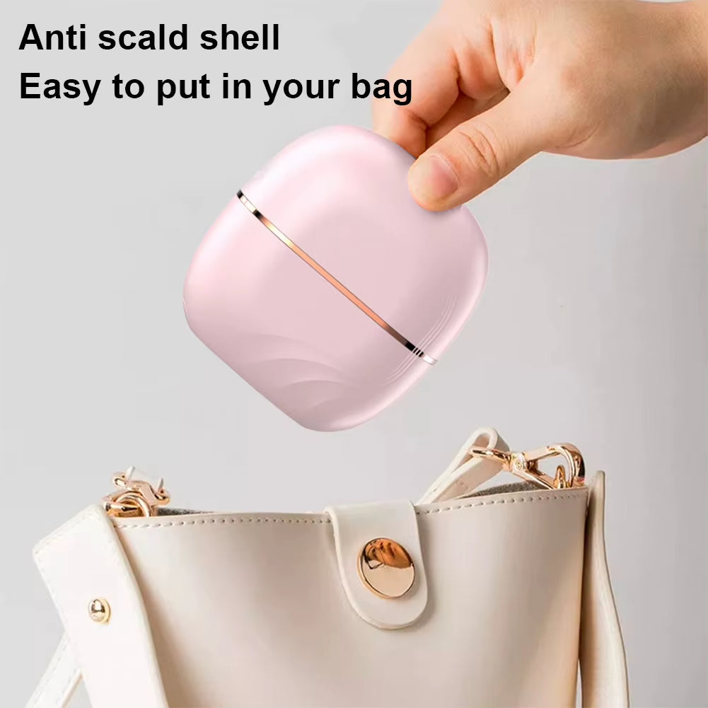 Electric Heating Hair Straightener Brush Portable Mini Hair Straightener 3 Temperature Hot Hair Comb Anti-Scald for Men & Women